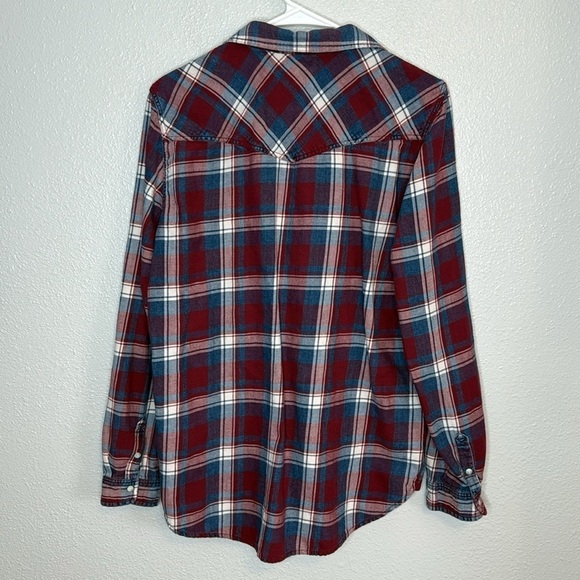 American Eagle Women's Boyfriend Fit Plaid Button Front Top Size Large - Picture 8 of 8